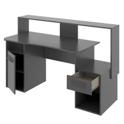 Garnero Arredamenti Scrivanie Per Ragazzi|Scrivanie Ufficio-Scrivania 154x69cm gaming salvaspazio moderna grafite Seneca