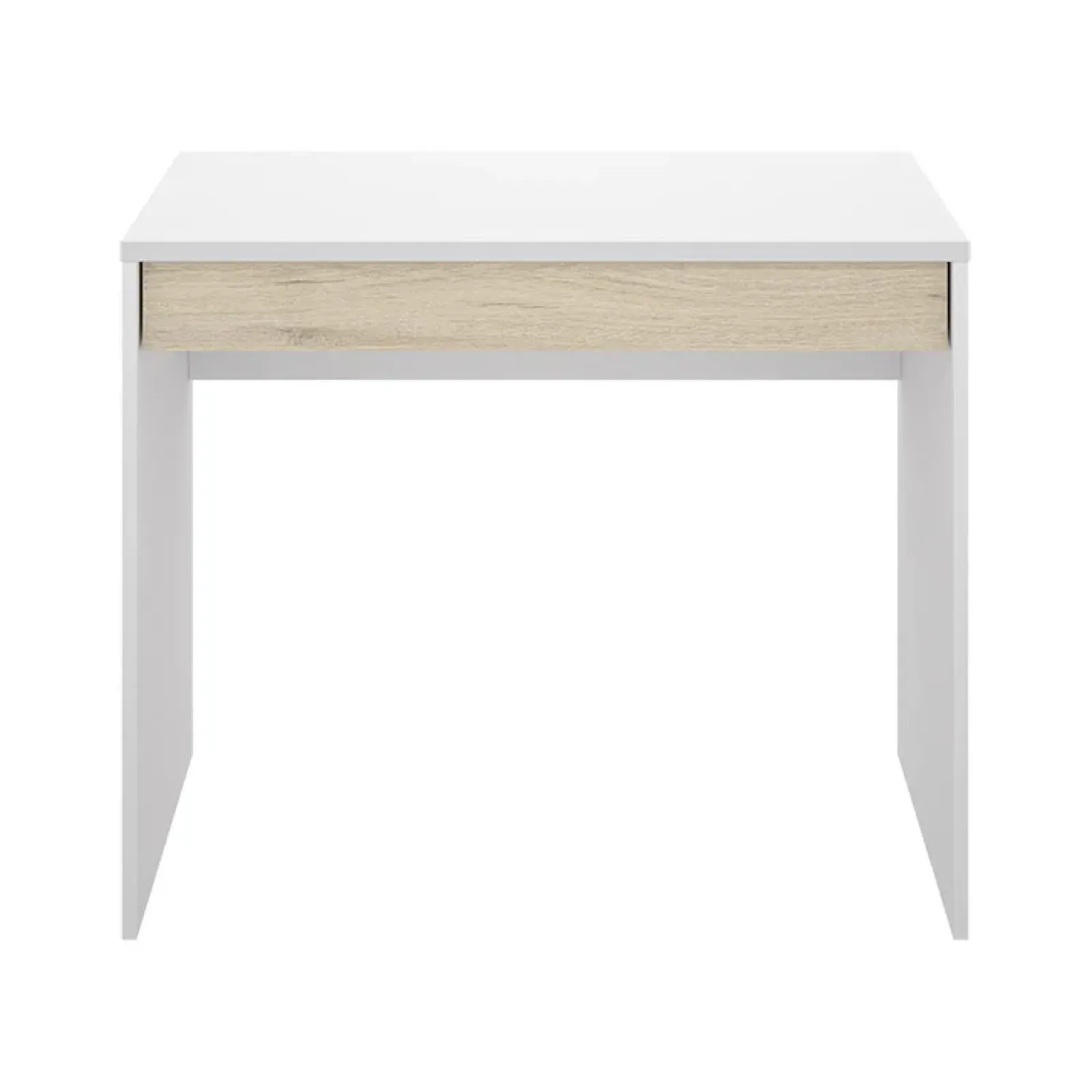Garnero Arredamenti Scrivanie Per Ragazzi|Scrivanie Ufficio-Scrivania 90x50cm legno bianco cassetto legno chiaro Xavi