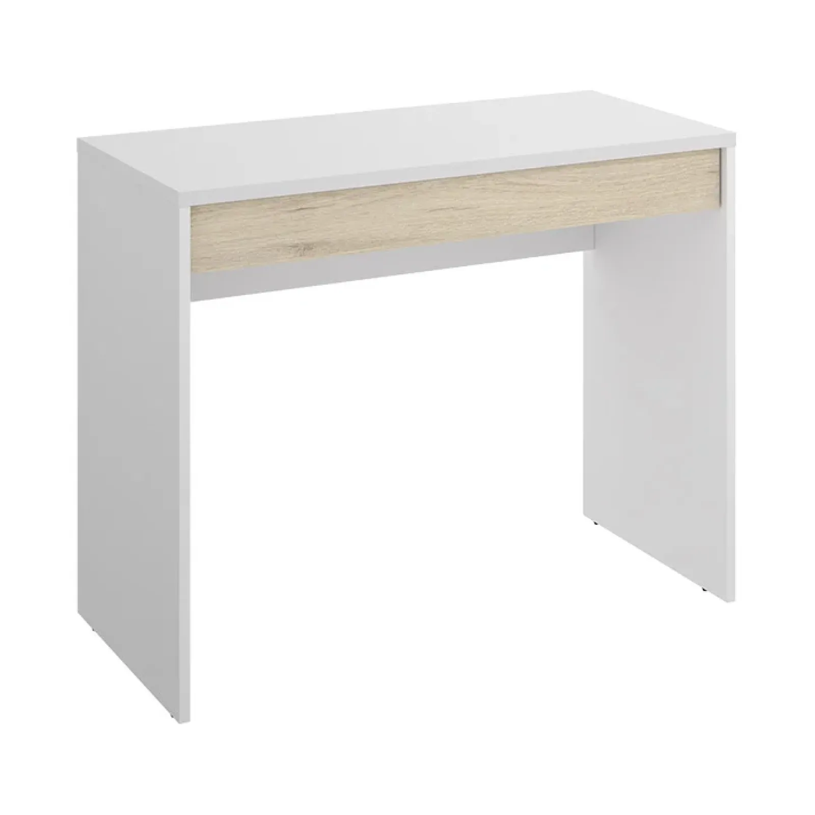 Garnero Arredamenti Scrivanie Per Ragazzi|Scrivanie Ufficio-Scrivania 90x50cm legno bianco cassetto legno chiaro Xavi