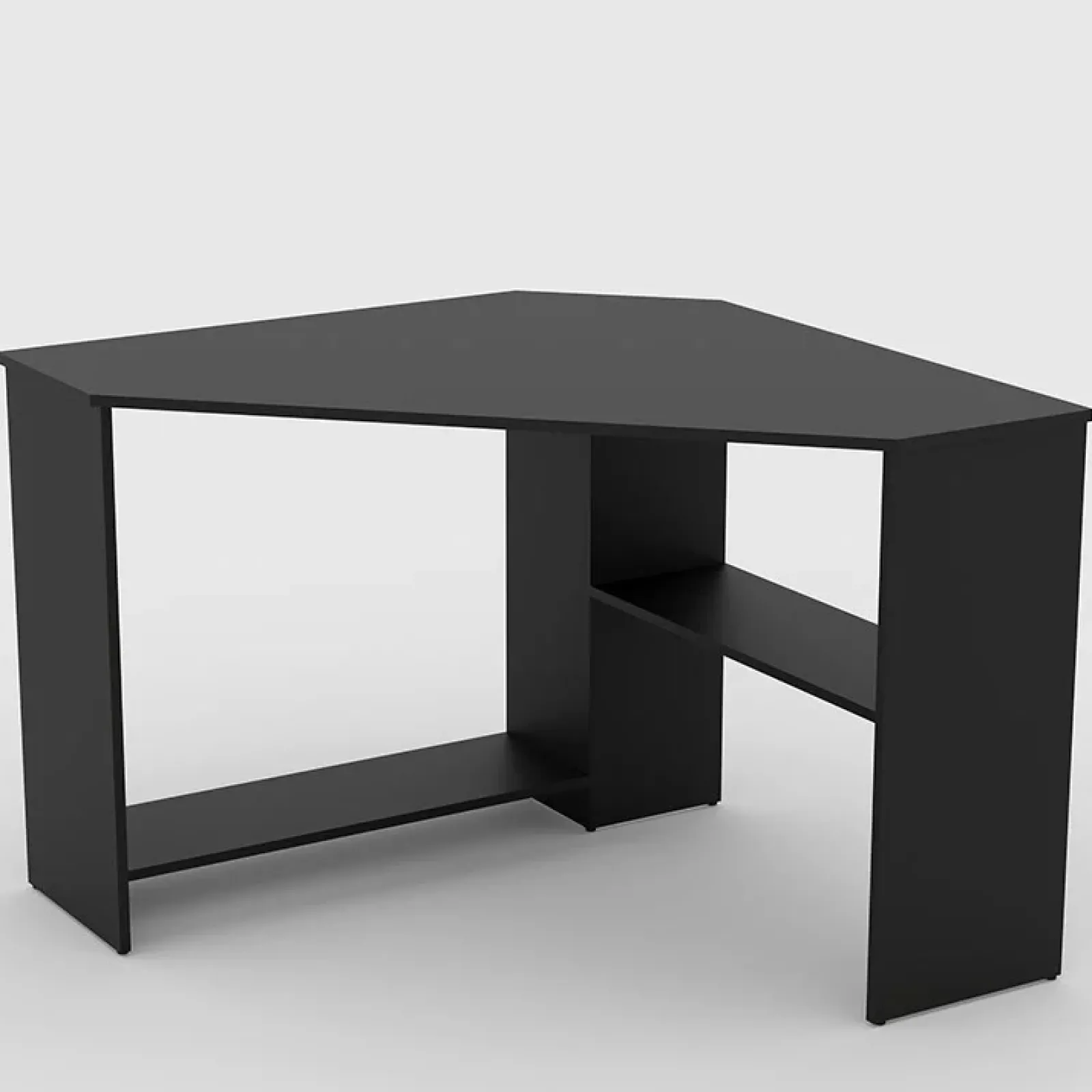 Garnero Arredamenti Scrivanie Per Ragazzi|Scrivanie Ufficio-Scrivania 80x80cm ufficio angolare salvaspazio nero Norman Nero Opaco