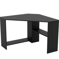 Garnero Arredamenti Scrivanie Per Ragazzi|Scrivanie Ufficio-Scrivania 80x80cm ufficio angolare salvaspazio nero Norman Nero Opaco