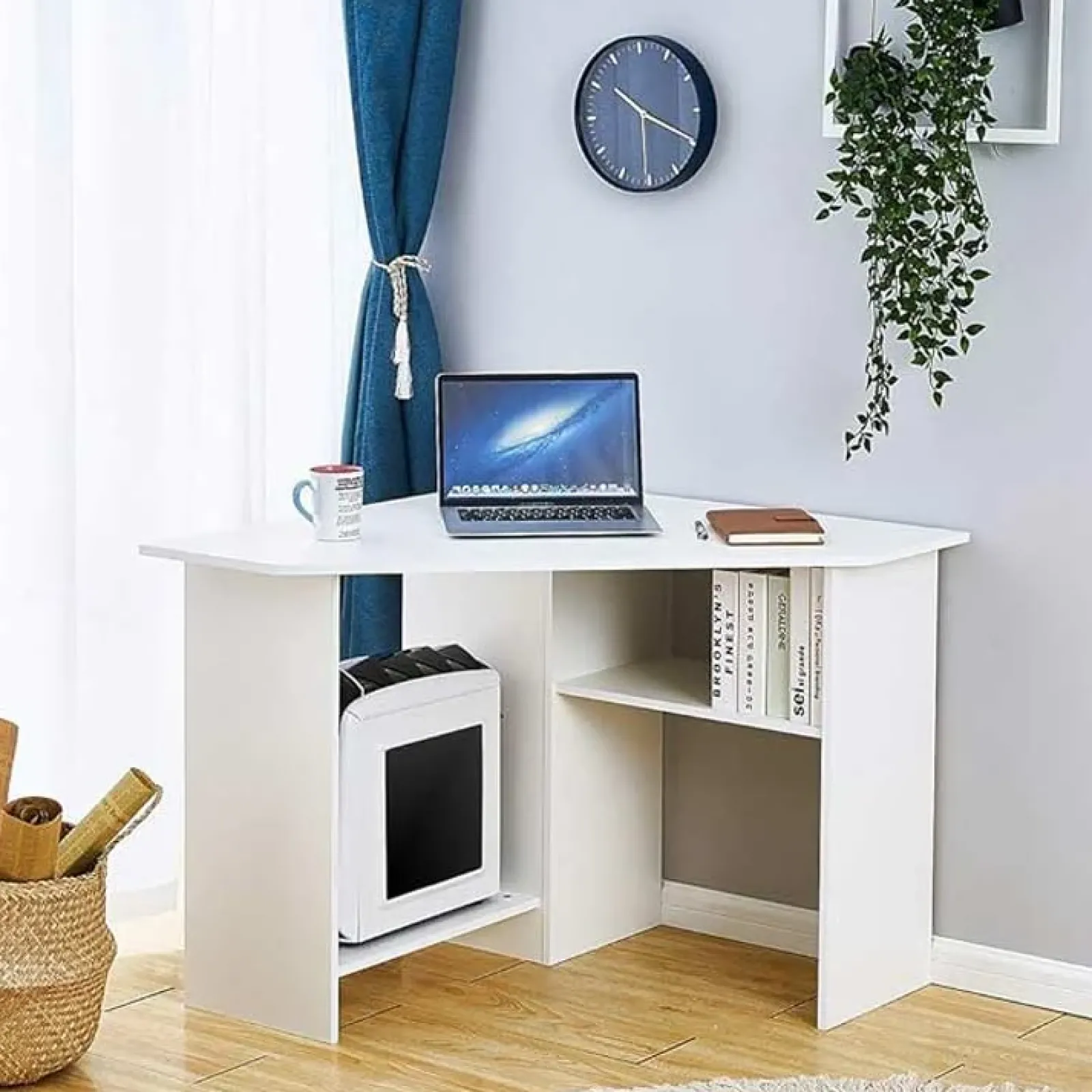 Garnero Arredamenti Scrivanie Per Ragazzi|Scrivanie Ufficio-Scrivania 80x80cm ufficio angolare salvaspazio bianco Norman Bianco Opaco