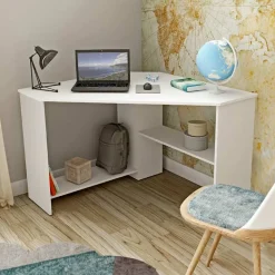 Garnero Arredamenti Scrivanie Per Ragazzi|Scrivanie Ufficio-Scrivania 80x80cm ufficio angolare salvaspazio bianco Norman Bianco Opaco