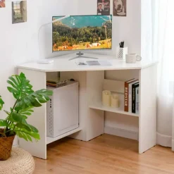 Garnero Arredamenti Scrivanie Per Ragazzi|Scrivanie Ufficio-Scrivania 80x80cm ufficio angolare salvaspazio bianco Norman Bianco Opaco