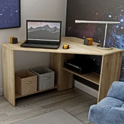 Garnero Arredamenti Scrivanie Per Ragazzi|Scrivanie Ufficio-Scrivania 80x80cm ufficio angolare salvaspazio Norman Rovere