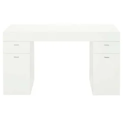 Garnero Arredamenti Scrivanie Per Ragazzi|Scrivanie Ufficio-Scrivania 130x60cm ufficio moderna bianco frassinato Becka big