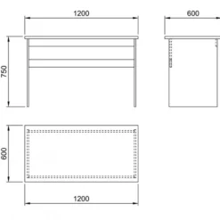 Garnero Arredamenti Scrivanie Ufficio|Scrivanie Ufficio-Scrivania 120x60cm ufficio moderna rovere antracite lucido Time N