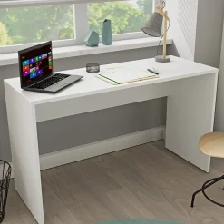 Garnero Arredamenti Scrivanie Per Ragazzi|Scrivanie Ufficio-Scrivania 130x50cm ufficio moderna Callum Bianco Opaco