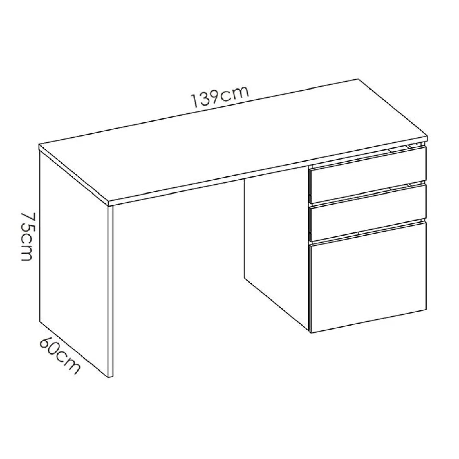 Garnero Arredamenti Scrivanie Per Ragazzi|Toeletta Trucco-Scrivania 139x60cm ufficio salvaspazio moderna bianco Virgil