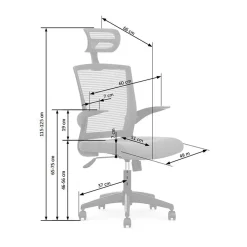 Garnero Arredamenti Sedie Da Ufficio|Sedie Scrivania Ufficio-Sedia con ruote con braccioli regolabile nero grigio Estella
