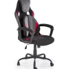 Garnero Arredamenti Sedie Da Ufficio|Sedie Scrivania Ufficio-Sedia da gaming ergonomica con supporto lombare in tessuto grigio nero rosso Buzz