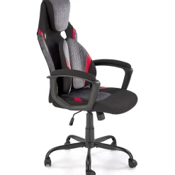 Garnero Arredamenti Sedie Da Ufficio|Sedie Scrivania Ufficio-Sedia da gaming ergonomica con supporto lombare in tessuto grigio nero rosso Buzz