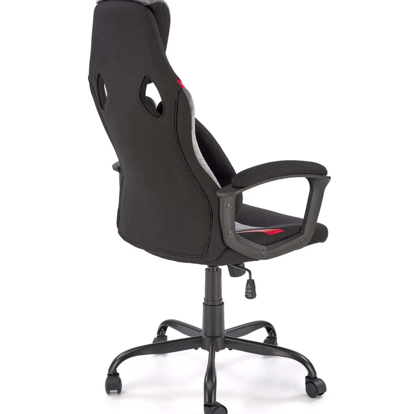 Garnero Arredamenti Sedie Da Ufficio|Sedie Scrivania Ufficio-Sedia da gaming ergonomica con supporto lombare in tessuto grigio nero rosso Buzz