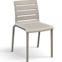 Garnero Arredamenti Sedie Da Giardino-Sedia da giardino esterno bar dehors impilabile in polipropilene Cesca Beige