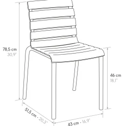 Garnero Arredamenti Sedie Da Giardino-Sedia da giardino esterno bar dehors impilabile in polipropilene Cesca Tortora