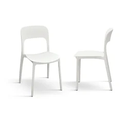 Garnero Arredamenti Sedie Da Giardino-Sedia da giardino esterno bar dehors impilabile polipropilene bianca Halyard Bianco