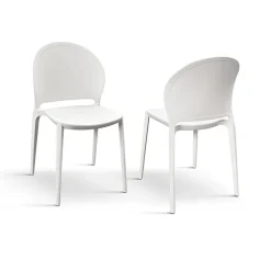 Garnero Arredamenti Sedie Da Giardino-Sedia da giardino esterno bar dehors impilabile in polipropilene Pelican Bianco