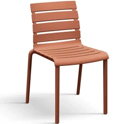 Garnero Arredamenti Sedie Da Giardino-Sedia da giardino esterno bar dehors impilabile in polipropilene Cesca Arancio