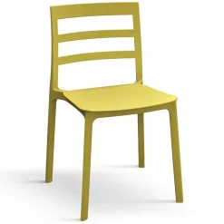 Garnero Arredamenti Sedie Da Giardino-Sedia da giardino esterno bar dehors impilabile polipropilene Nature Giallo