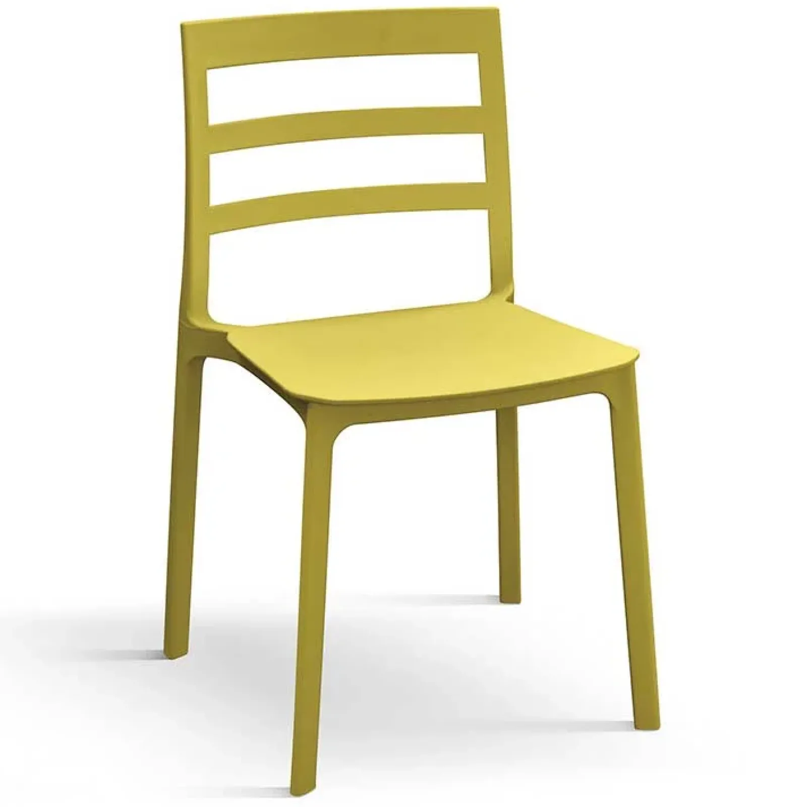Garnero Arredamenti Sedie Da Giardino-Sedia da giardino esterno bar dehors impilabile polipropilene Nature Giallo