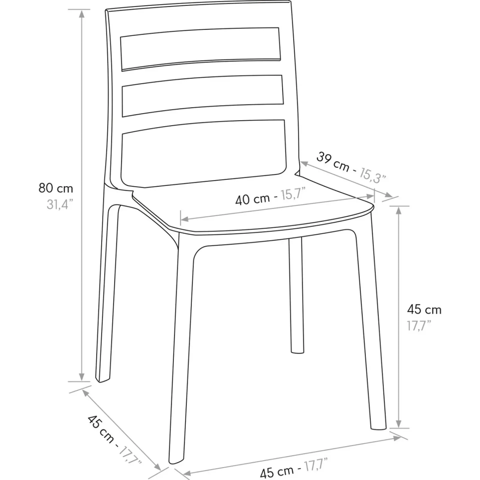 Garnero Arredamenti Sedie Da Giardino-Sedia da giardino esterno bar dehors impilabile polipropilene Nature Giallo