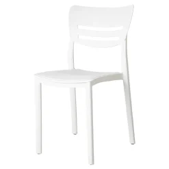 Garnero Arredamenti Sedie Da Giardino-Sedia da giardino esterno bar dehors impilabile polipropilene Greta Bianco