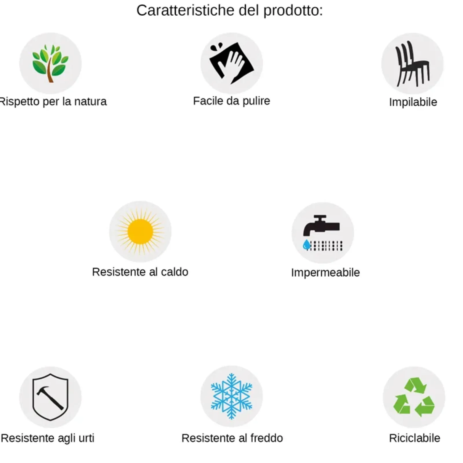 Garnero Arredamenti Sedie Da Giardino|Sedie Polipropilene-Sedia da giardino esterno bar dehors moderna in polipropilene con braccioli nera Gemma