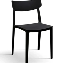 Garnero Arredamenti Sedie Da Giardino-Sedia da giardino esterno bar dehors impilabile polipropilene Hans Nero
