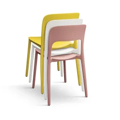 Garnero Arredamenti Sedie Da Giardino-Sedia da giardino esterno bar dehors impilabile polipropilene Halyard Tortora