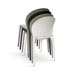 Garnero Arredamenti Sedie Da Giardino-Sedia da giardino esterno bar dehors impilabile in polipropilene Pelican Tortora