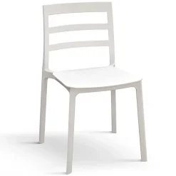 Garnero Arredamenti Sedie Da Giardino-Sedia da giardino esterno bar dehors impilabile polipropilene Nature Bianco