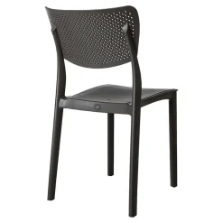 Garnero Arredamenti Sedie Da Giardino-Sedia da giardino esterno bar dehors impilabile polipropilene antracite Aura Grigio