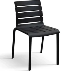 Garnero Arredamenti Sedie Da Giardino-Sedia da giardino esterno bar dehors impilabile in polipropilene Cesca Nero