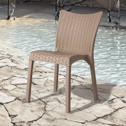 Garnero Arredamenti Sedie Da Giardino-Sedia da giardino esterno bar dehors polipropilene effetto rattan Rossana Tortora