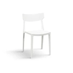 Garnero Arredamenti Sedie Da Giardino-Sedia da giardino esterno bar dehors impilabile polipropilene Hans Bianco