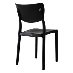 Garnero Arredamenti Sedie Da Giardino-Sedia da giardino impilabile esterno bar dehors polipropilene Tania Nero