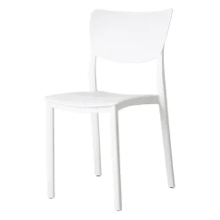 Garnero Arredamenti Sedie Da Giardino-Sedia da giardino impilabile esterno bar dehors polipropilene Tania Bianco