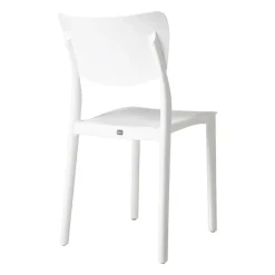 Garnero Arredamenti Sedie Da Giardino-Sedia da giardino impilabile esterno bar dehors polipropilene Tania Bianco