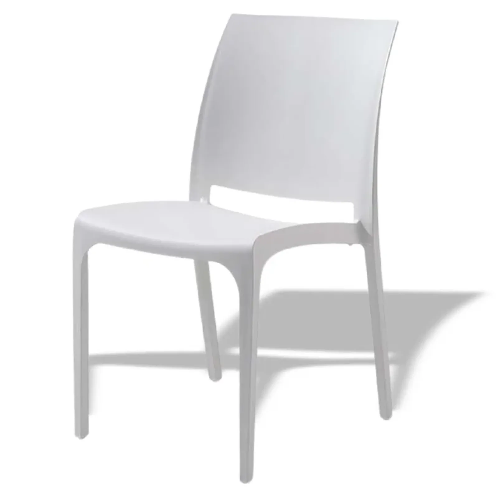 Garnero Arredamenti Sedie Da Giardino-Sedia da giardino impilabile polipropilene bianca Tape Gihome® Bianco