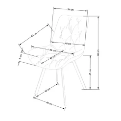 Garnero Arredamenti Sedie In Tessuto-Sedia da pranzo imbottita in velluto Sango Nero
