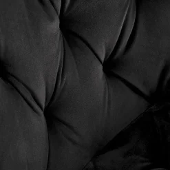 Garnero Arredamenti Sedie In Tessuto-Sedia da pranzo imbottita in velluto Sango Nero