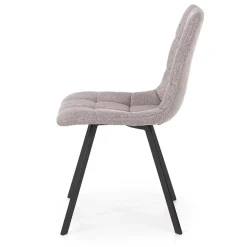 Garnero Arredamenti Sedie In Tessuto-Sedia da pranzo imbottita in tessuto nero  Kristen Grigio
