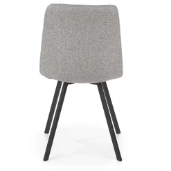 Garnero Arredamenti Sedie In Tessuto-Sedia da pranzo imbottita in tessuto nero  Kristen Grigio