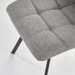 Garnero Arredamenti Sedie In Tessuto-Sedia da pranzo imbottita in tessuto nero  Kristen Grigio