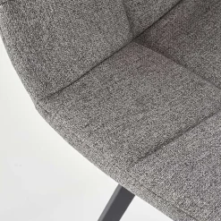 Garnero Arredamenti Sedie In Tessuto-Sedia da pranzo imbottita in tessuto nero  Kristen Grigio