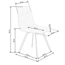 Garnero Arredamenti Sedie In Tessuto-Sedia da pranzo imbottita in tessuto nero  Kristen Grigio