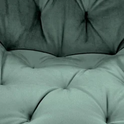 Garnero Arredamenti Sedie In Tessuto-Sedia da pranzo imbottita in velluto scuro nero Sango Verde