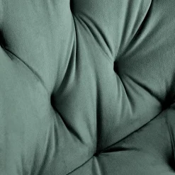 Garnero Arredamenti Sedie In Tessuto-Sedia da pranzo imbottita in velluto scuro nero Sango Verde