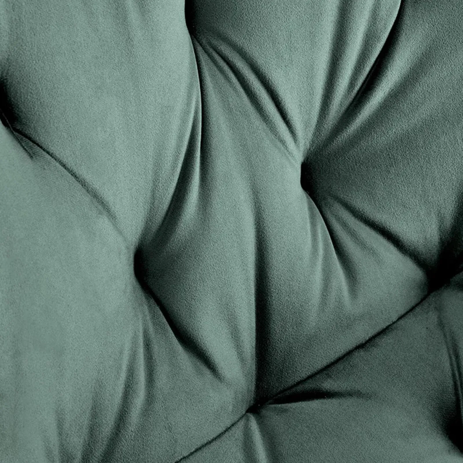 Garnero Arredamenti Sedie In Tessuto-Sedia da pranzo imbottita in velluto scuro nero Sango Verde