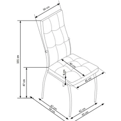 Garnero Arredamenti Sedie Imbottite Ecopelle-Sedia da pranzo imbottita in ecopelle Sveva Gihome® Bianco